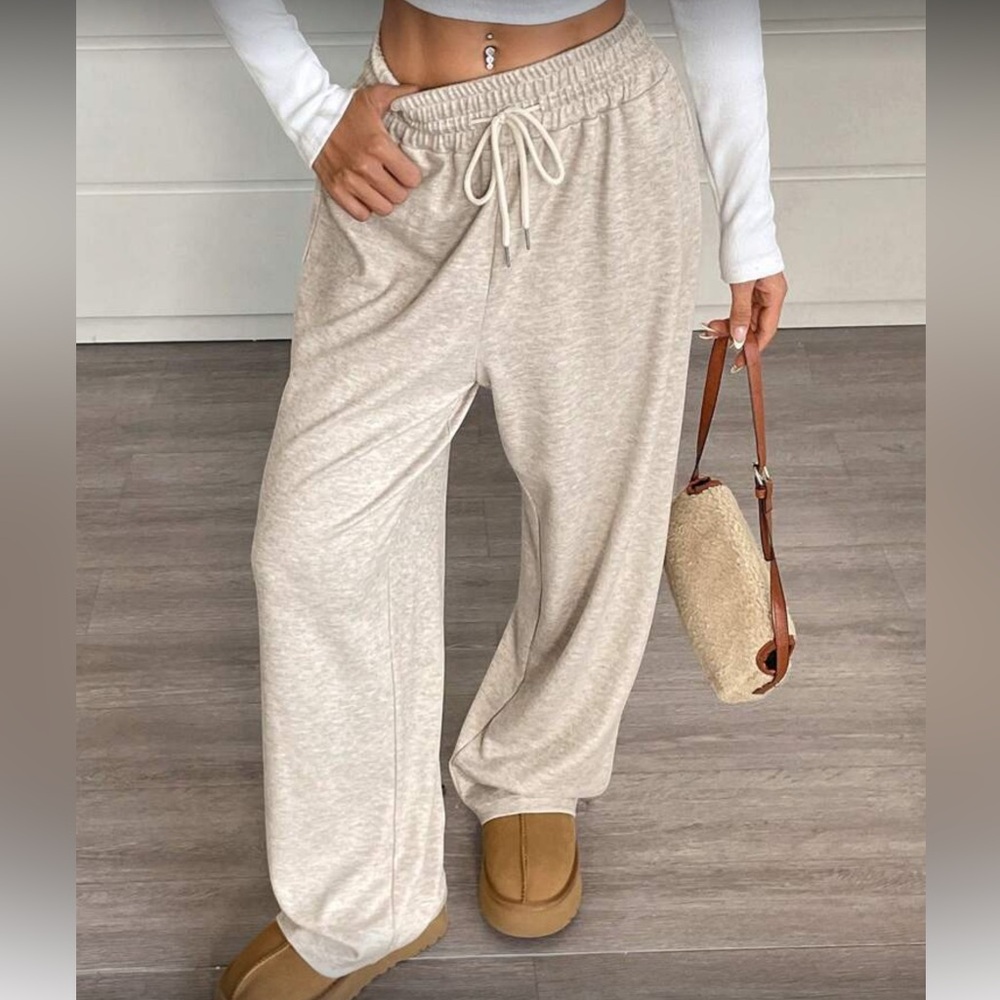 Women's Cream Lounge Pants - Picture 6 of 6